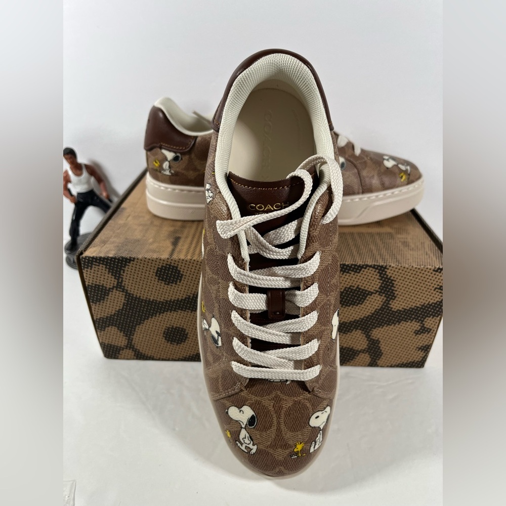NEW Limited Coach X Peanuts men Sneaker Signature Canvas size 8.5D - Picture 3 of 7